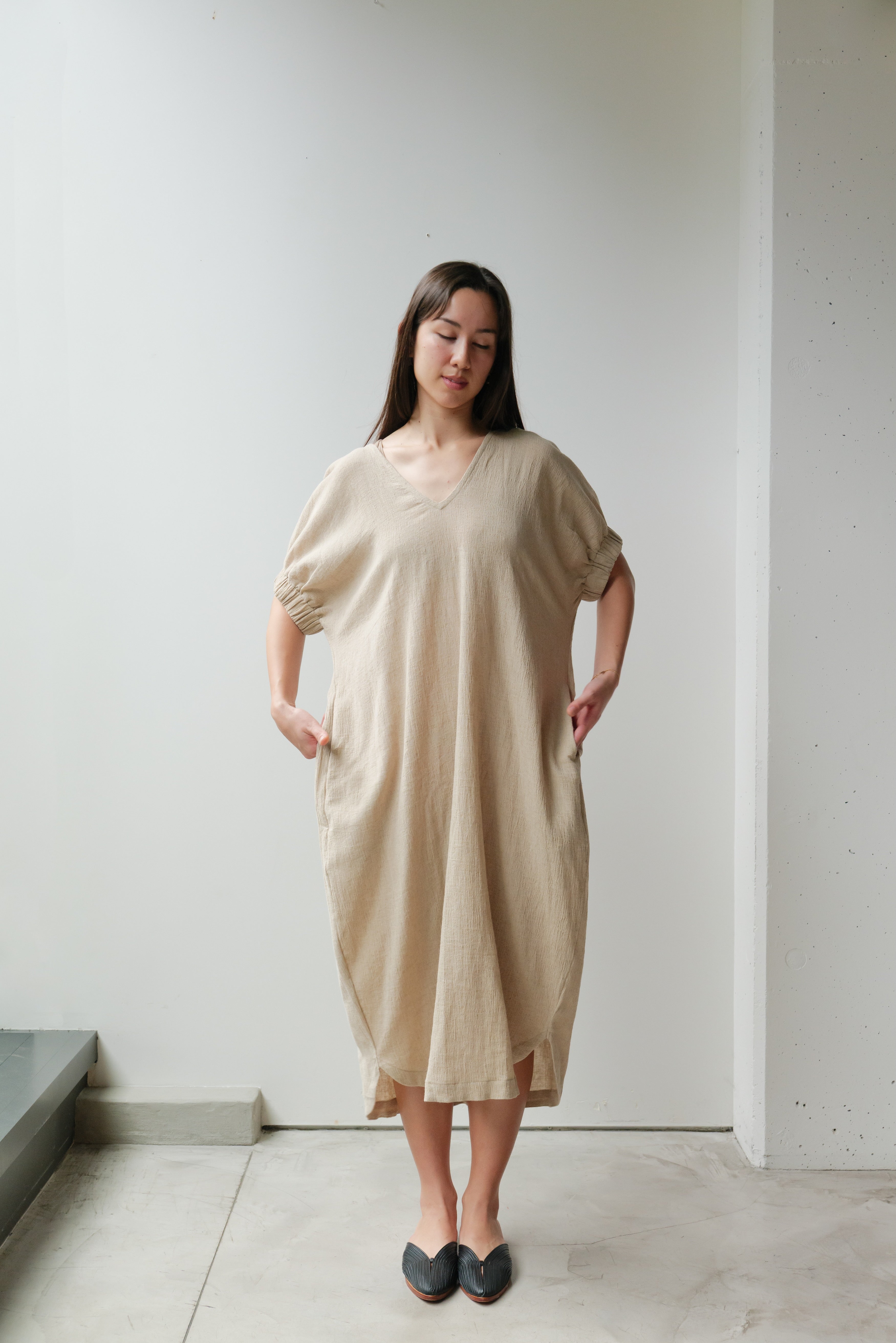 V-neck Relax Long Dress – at Dawn. O'AHU