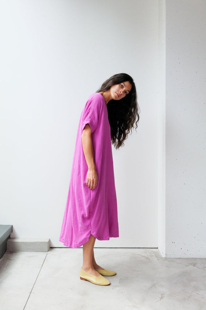 
                  
                    V-neck Relax Long Dress - Cotton
                  
                