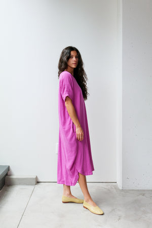 
                  
                    V-neck Relax Long Dress - Cotton
                  
                