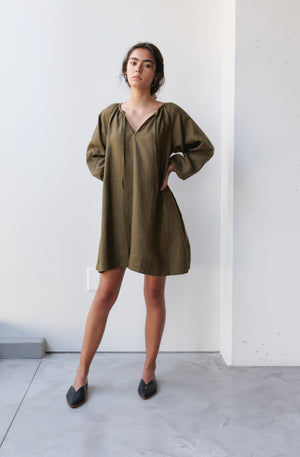
                  
                    Linen A-line Short Dress
                  
                