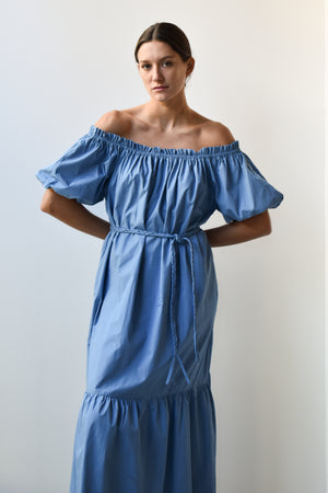 
                  
                    Smock Long Dress with Belt
                  
                