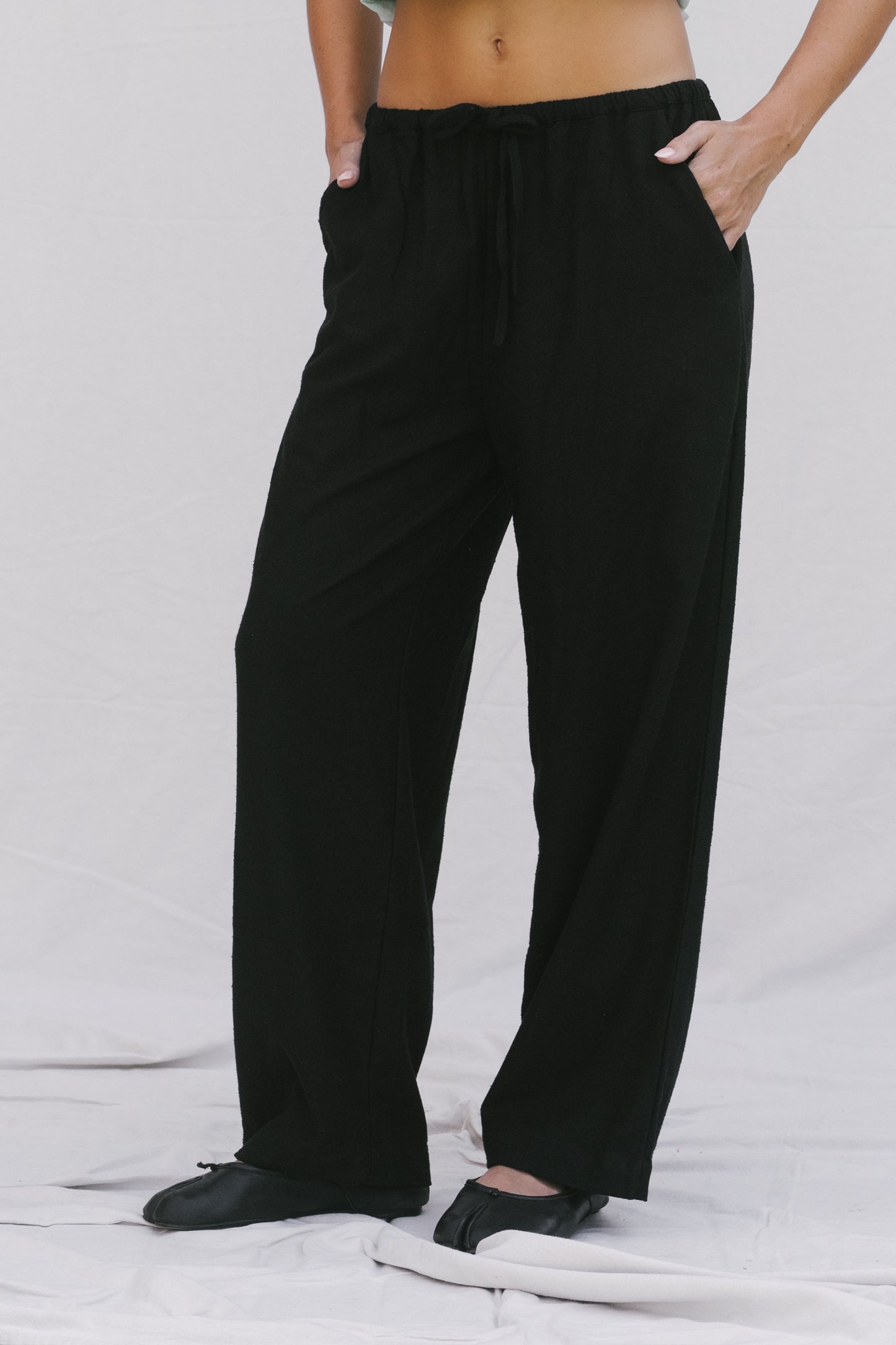 Silk Drawstring Pant Black / XS Silk Drawstring Pant Black / XS