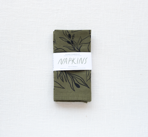 
                  
                    Olive Linen Napkins - Set of 2
                  
                