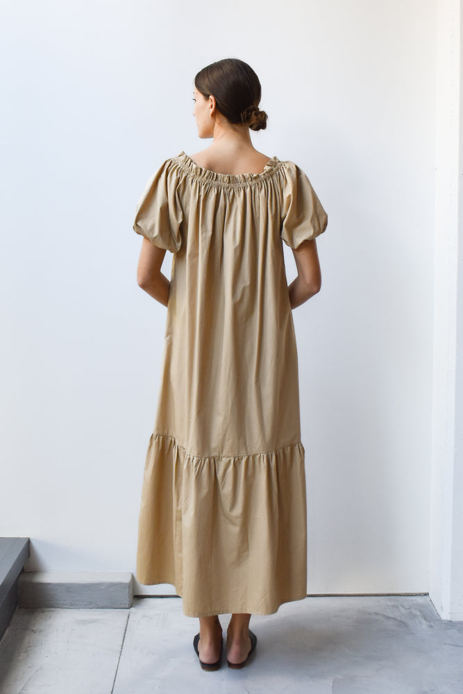 
                  
                    Smock Long Dress with Belt
                  
                