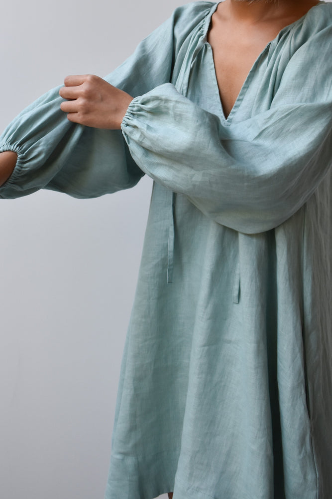 
                  
                    Linen A-line Short Dress
                  
                